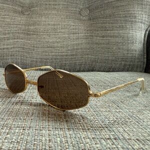 Vintage Gold Frame Brown Lens Sunglasses
